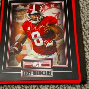 AUTHENTIC JOSH JACOBS AUTOGRAPHED 8X10